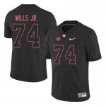 NCAA Men's Alabama Crimson Tide #74 Jedrick Wills Jr. Stitched College 2019 Nike Authentic Black Football Jersey JG17R37HN
